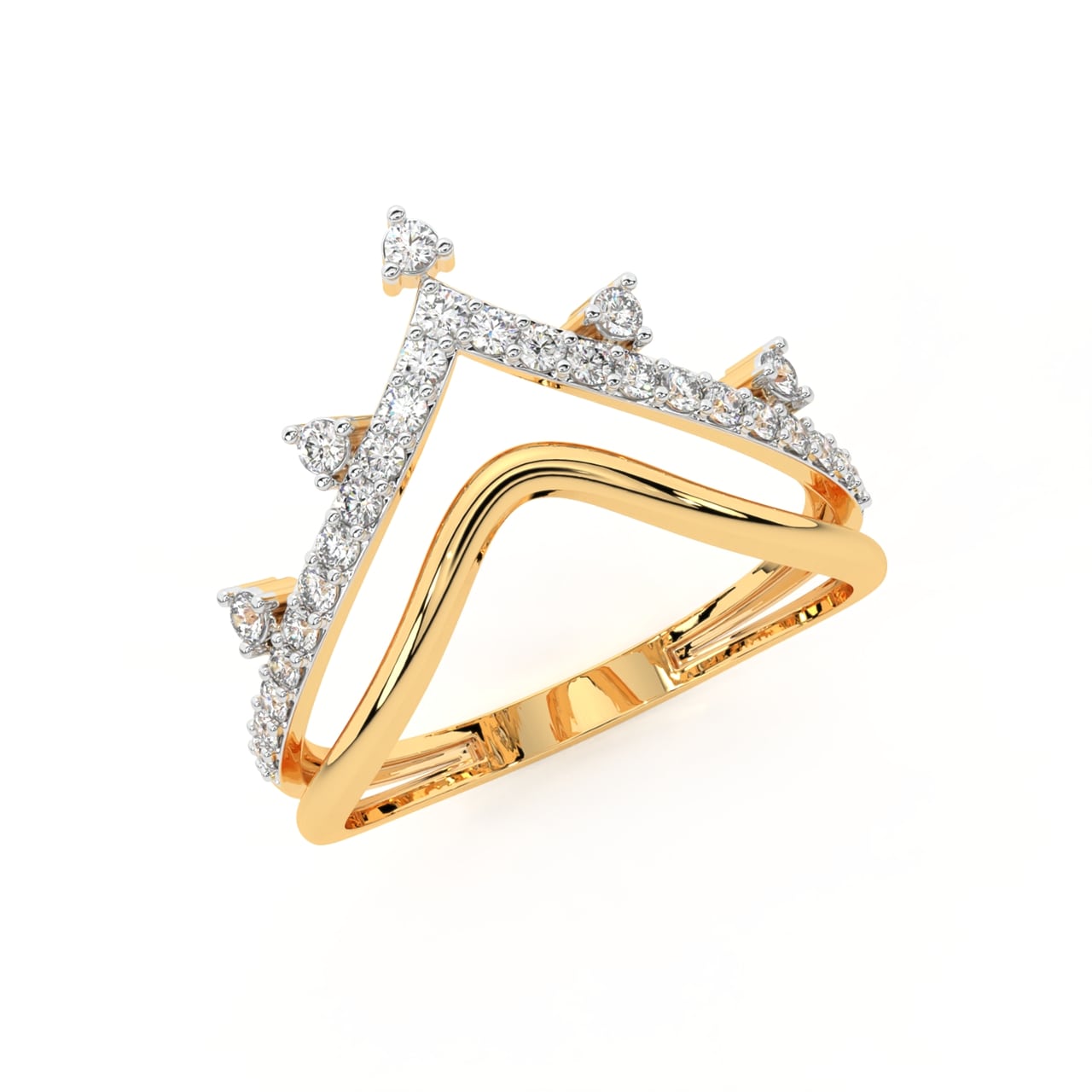 Tivon Round Diamond Engagement Ring